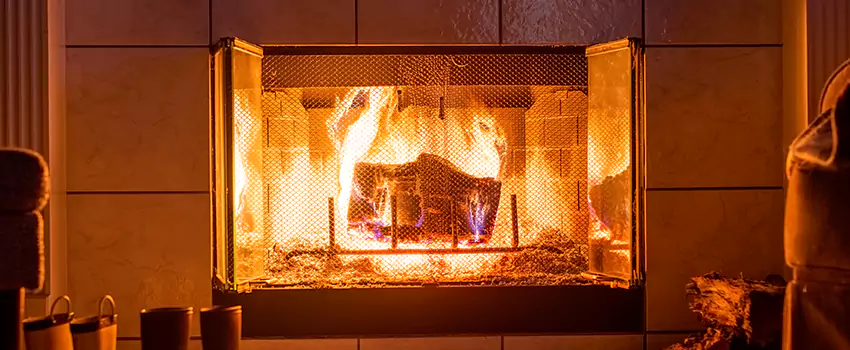 Mendota Hearth Landscape Fireplace Installation in Matteson, Illinois
